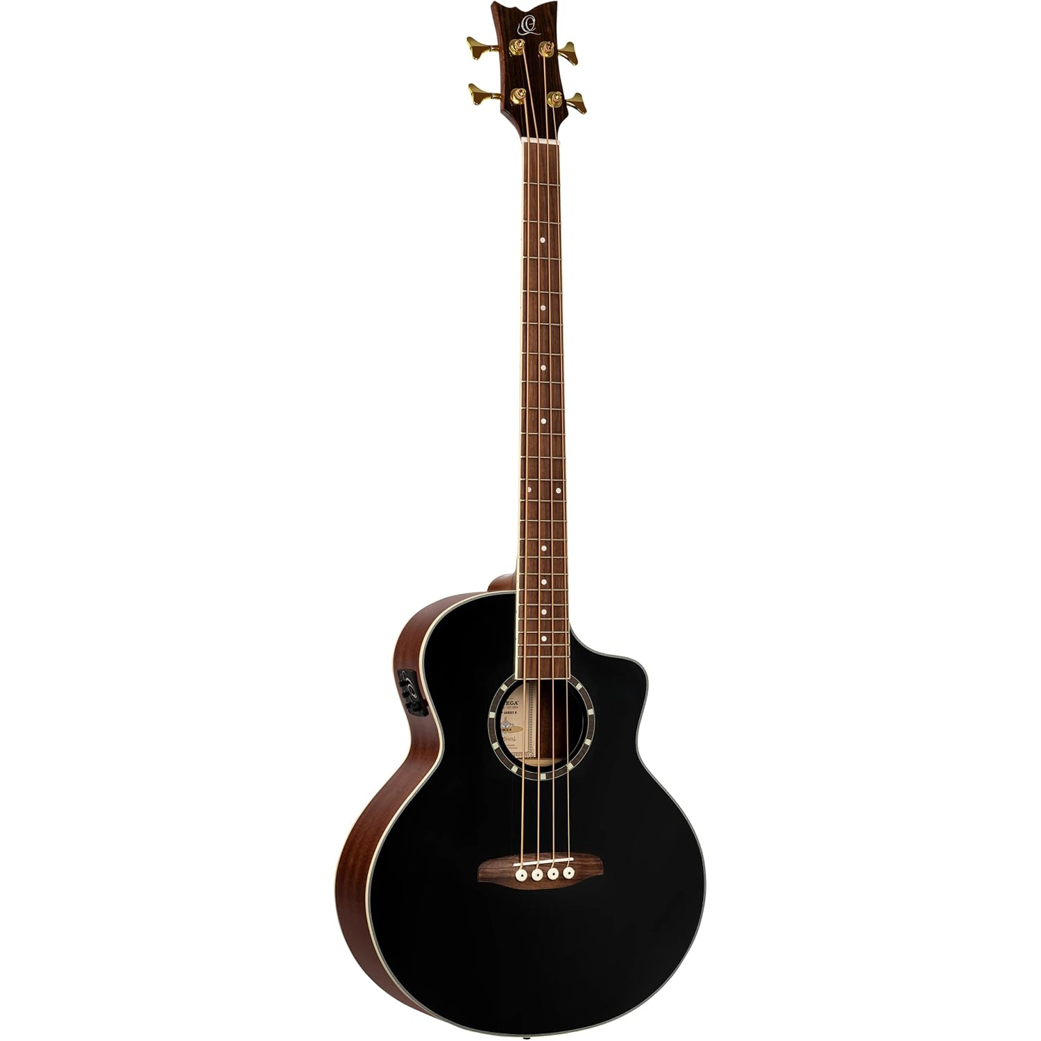 Ortega D8CE-4 Deep Series 8 Elektro Akustik Bas Gitar (Siyah Maun)