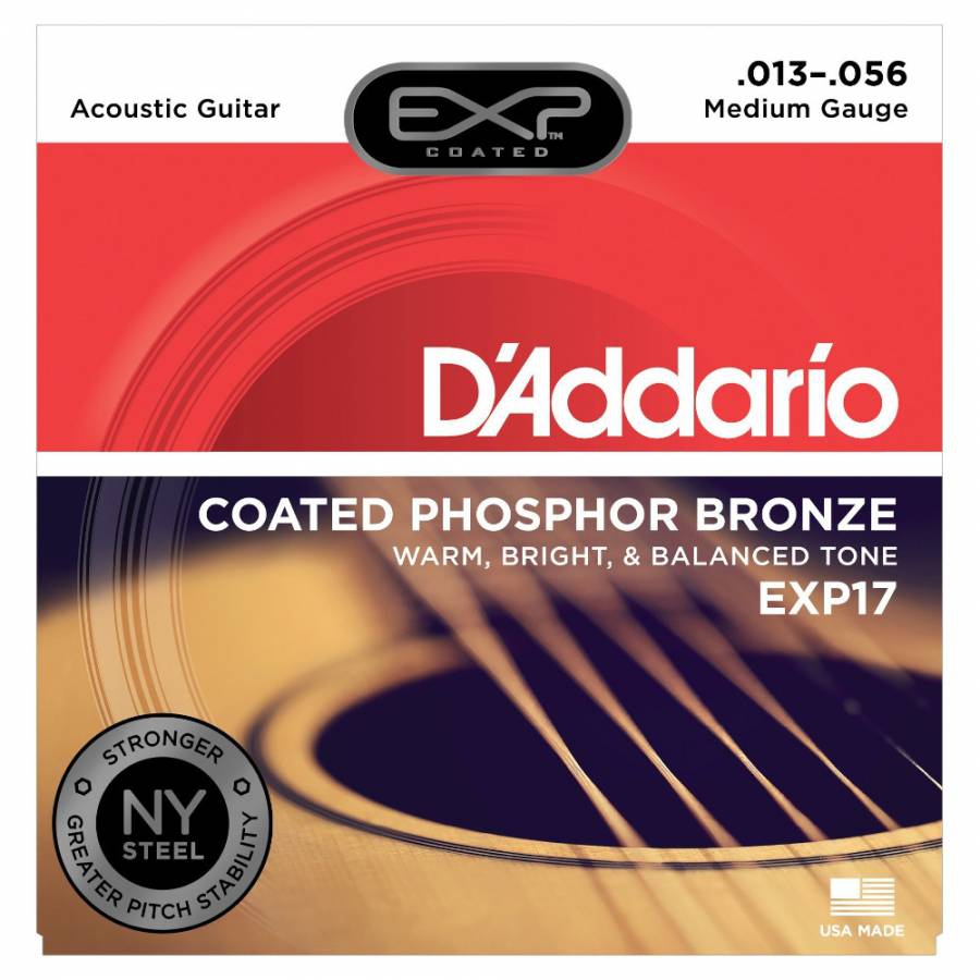 D'Addario EXP17 Coated Phosphor Bronze Akustik Gitar Teli (13-56)