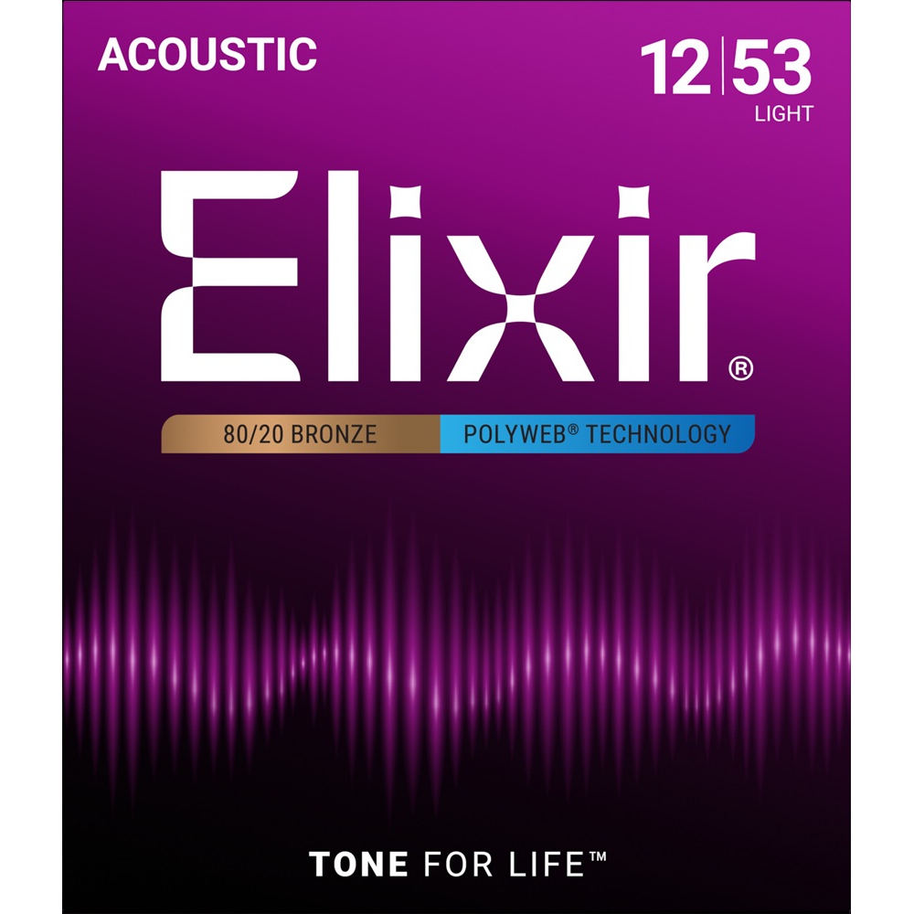 Elixir 11050 Polyweb Bronze Light Akustik Gitar Teli (.012-.053)