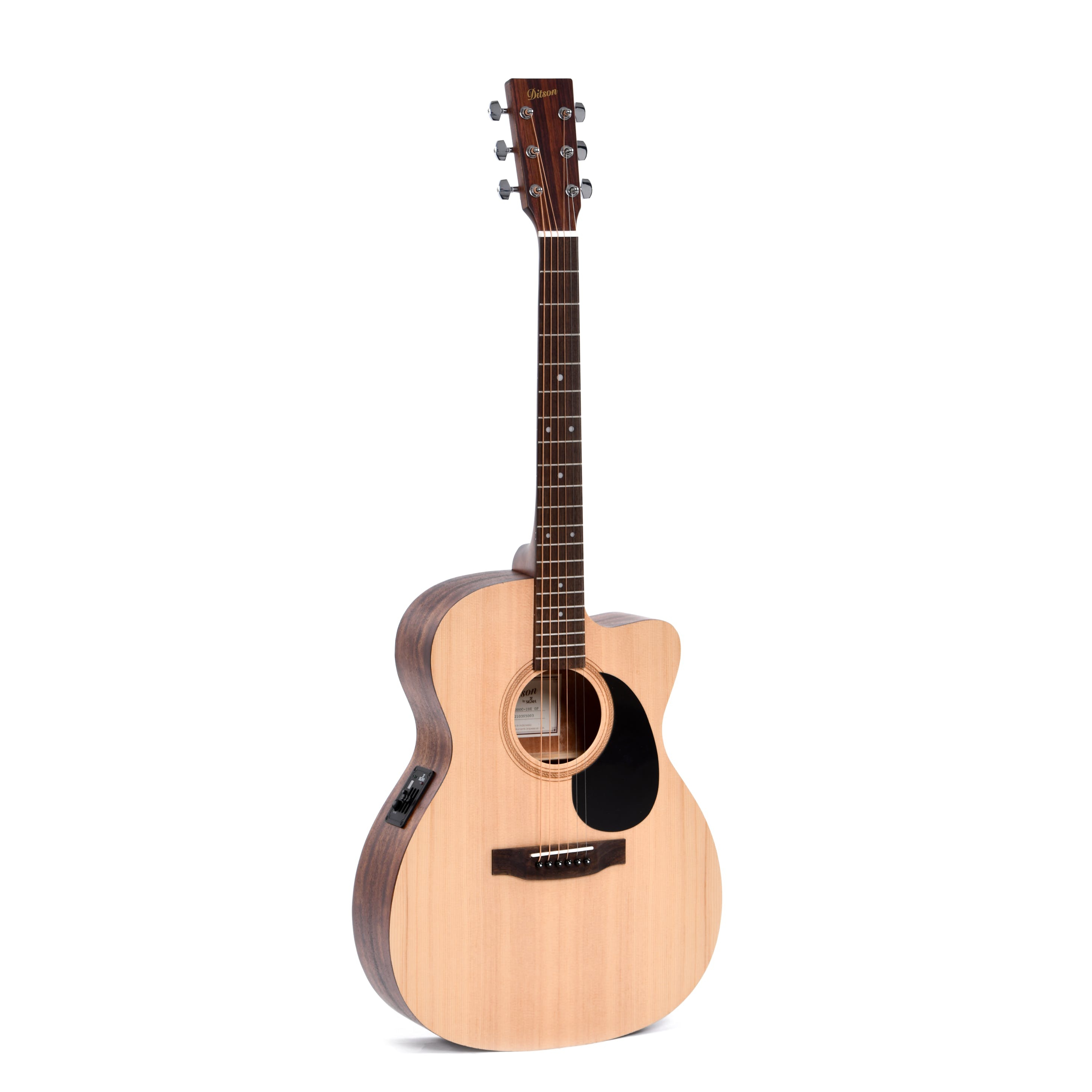 Ditson 000C-10E Cutaway Elektro Akustik Gitar (Natural)