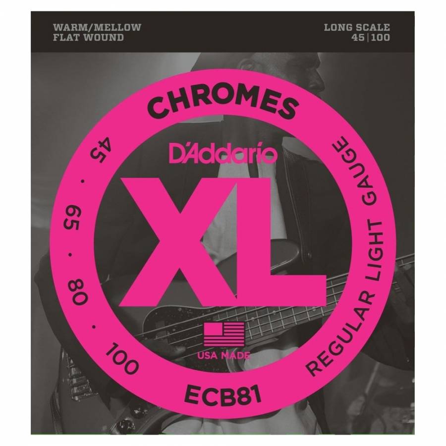 D'Addario ECB81 Chromes Bas Gitar Teli (45-100)