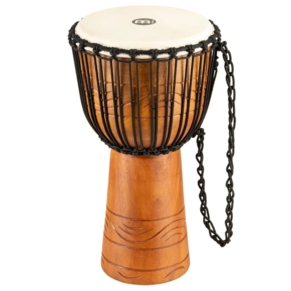 Meinl ADJ2-M+BAG African Style Rope Tuned Series Medium 10" Djembe (Brown)
