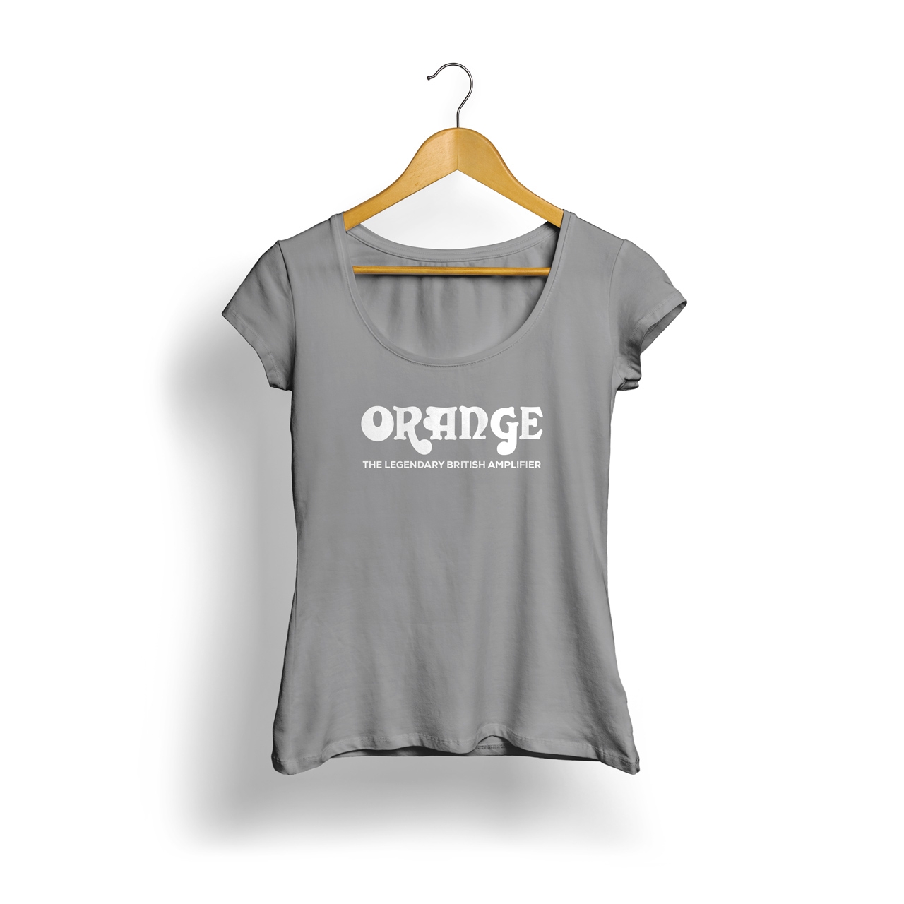 Orange Logo Kadın T-Shirt (Gri)