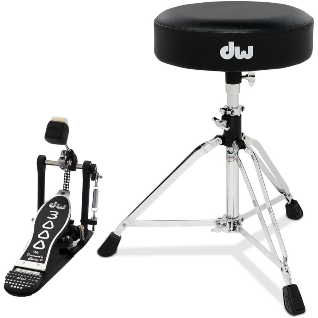 DW Drums 3000 Serisi 2 Parça Aksam Paketi (Single Pedal & Davul Tabure)