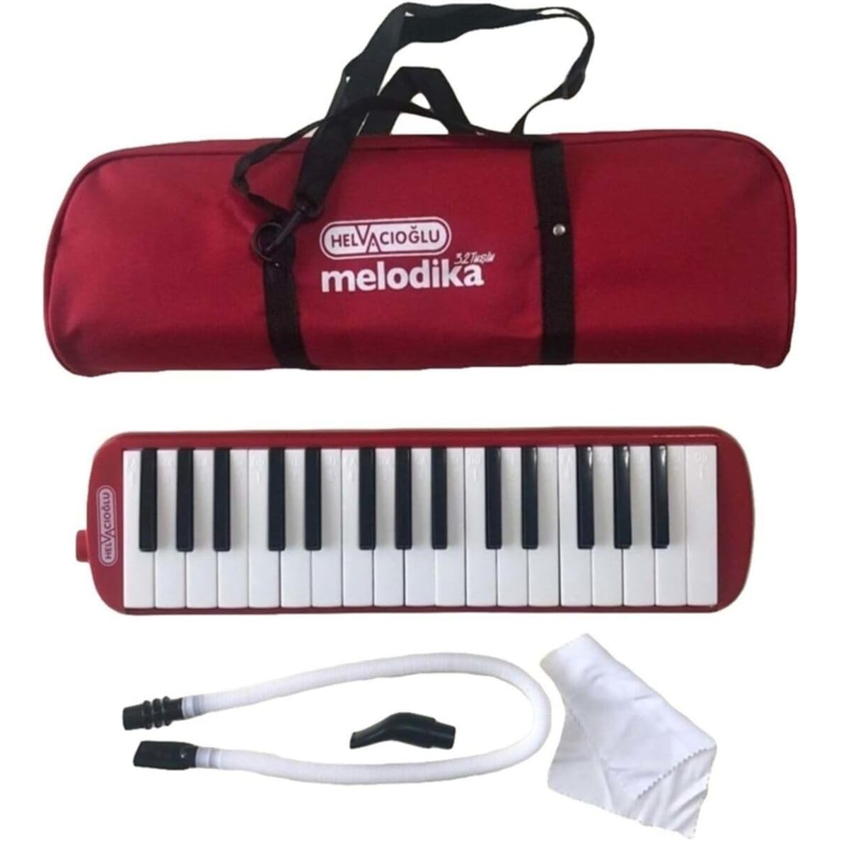 Helvacıoğlu 32 Tuşlu Melodika (Kırmızı)