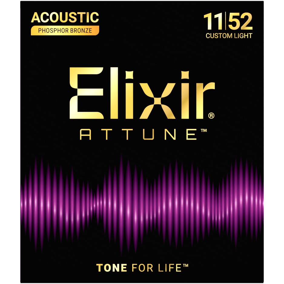 Elixir Attune Phosphor Bronze Custom Light Akustik Gitar Teli (11-52)
