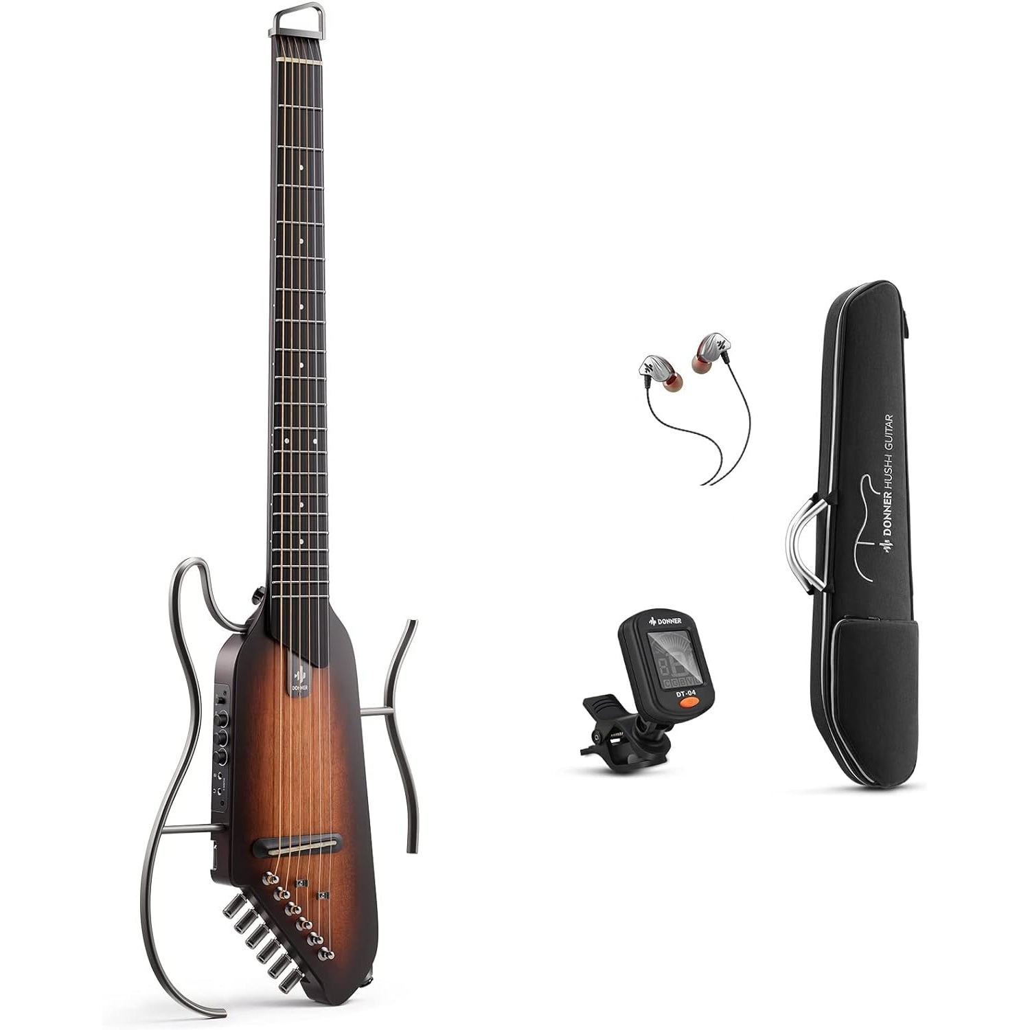 Donner HUSH-I Silent Gitar (Sunburst )