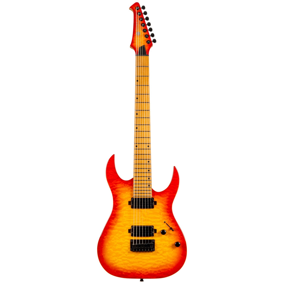 Spira Guitars S-507 QFB 7 Telli Elektro Gitar (Fireburst)