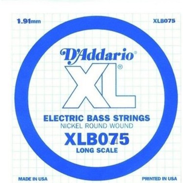 D'addario XLB075 Nickel Wound Long Scale Tek Bas Gitar Teli (.075)