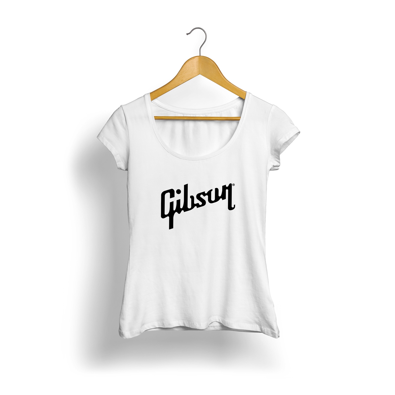 Gibson Logo Kadın T-Shirt (Beyaz)