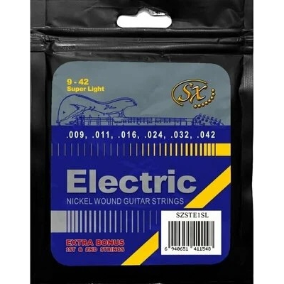 SX SZSTE1SL Super Light Elektro Gitar Teli (09-42)