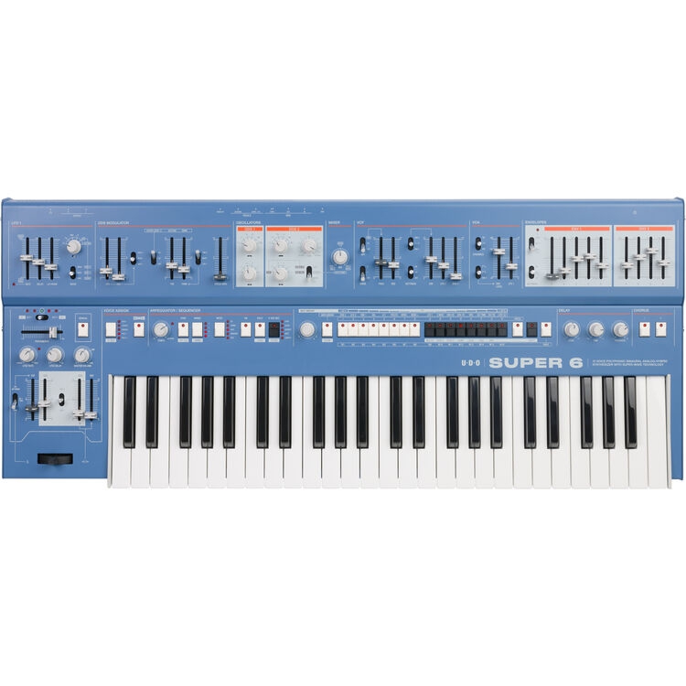 UDO Audio Super 6 49 Tuş Analog Hibrit Synthesizer (Blue)