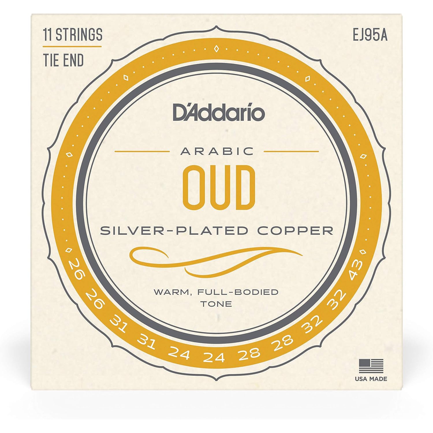 D'addario EJ95A Silver On Nylon Ud Teli