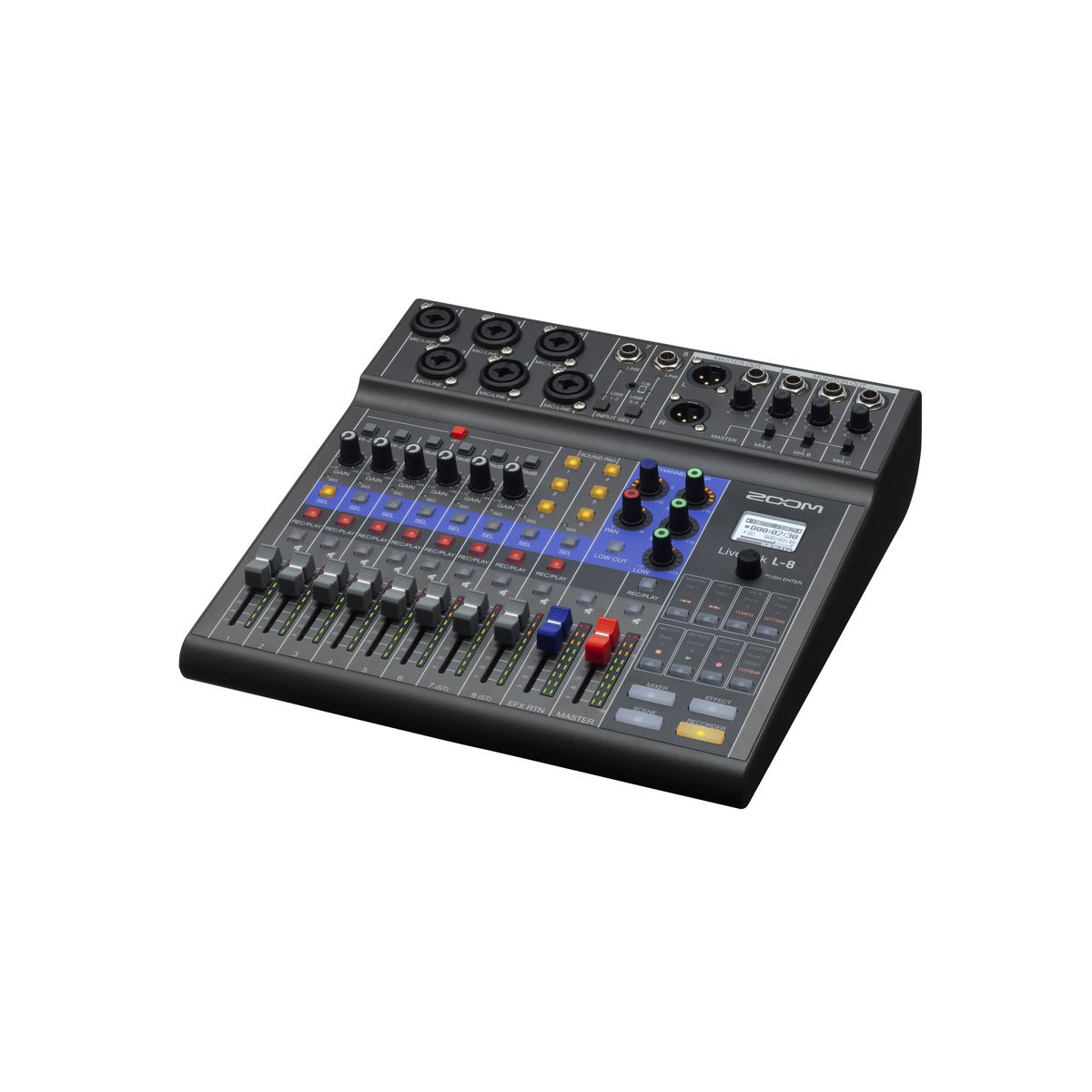 Zoom LiveTrak L-8 8-Kanal Dijital Mikser Recorder