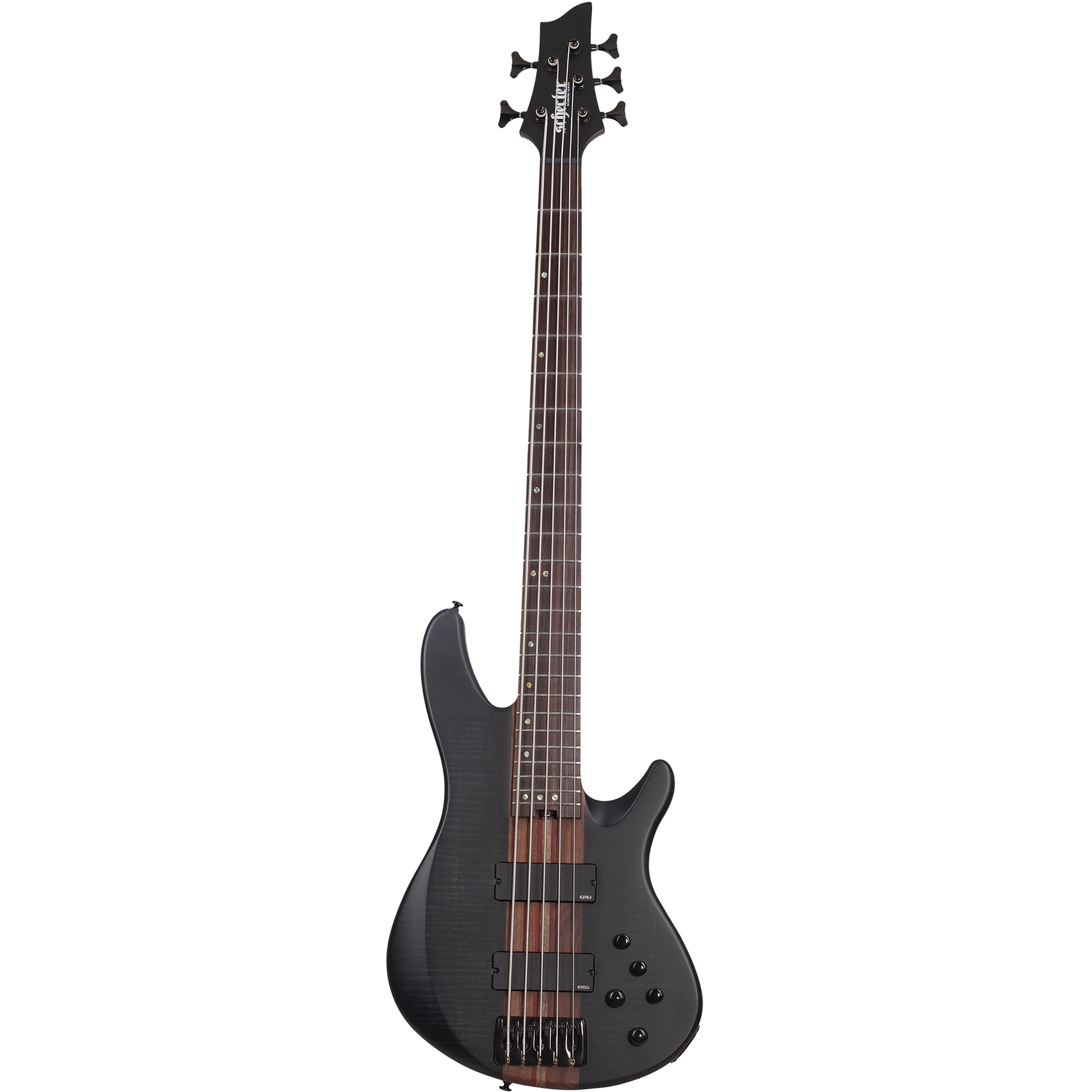 Schecter Charles Berthoud CB Series 5 Telli Bas Gitar (See Thru Black Satin)