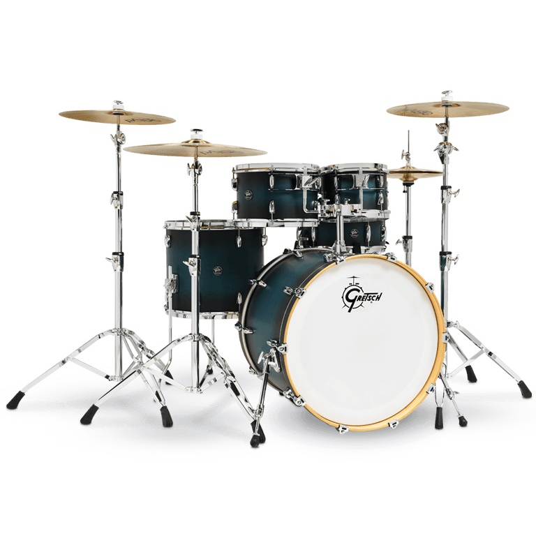 Gretsch Renown 5-Parça 22" Akustik Davul (Satin Antique Blue Burst)