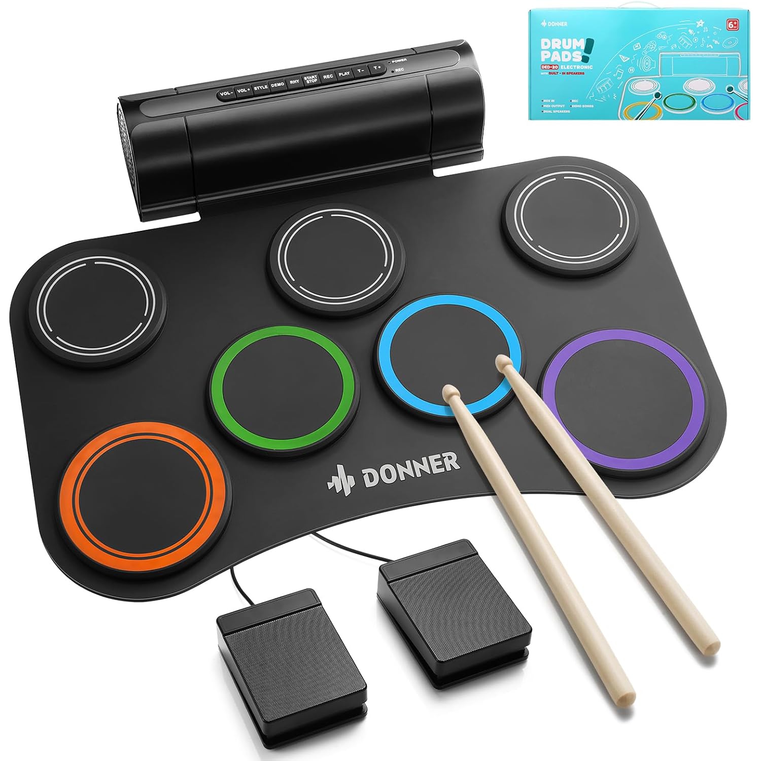 Donner DED-20R Pads Colorful Elektro Davul
