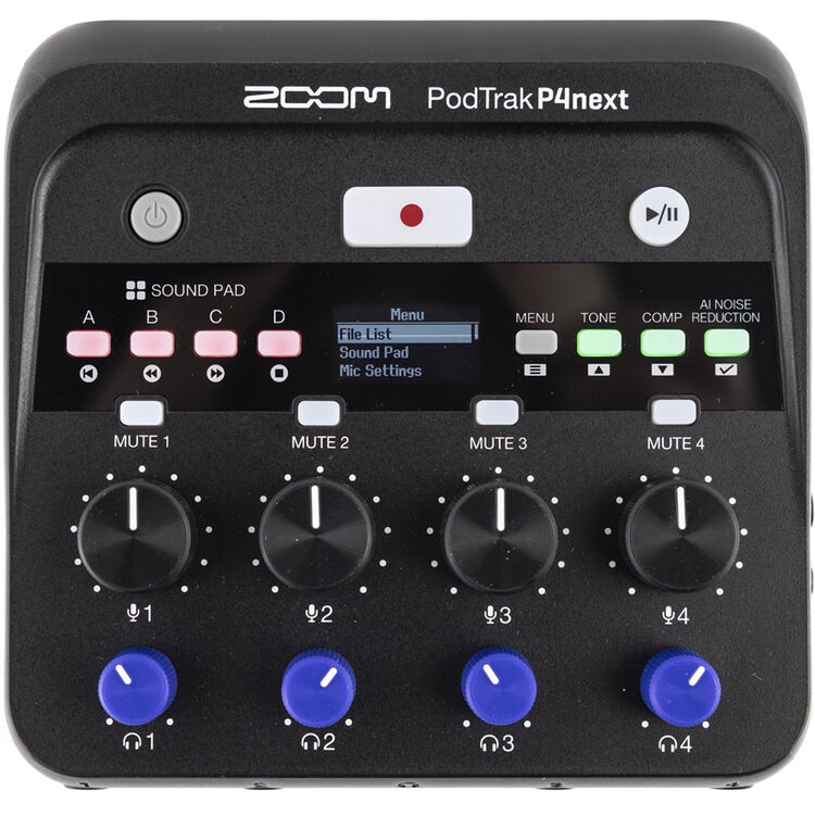 Zoom PodTrak P4next Taşınabilir Multitrack Podcast Kayıt Cihazı