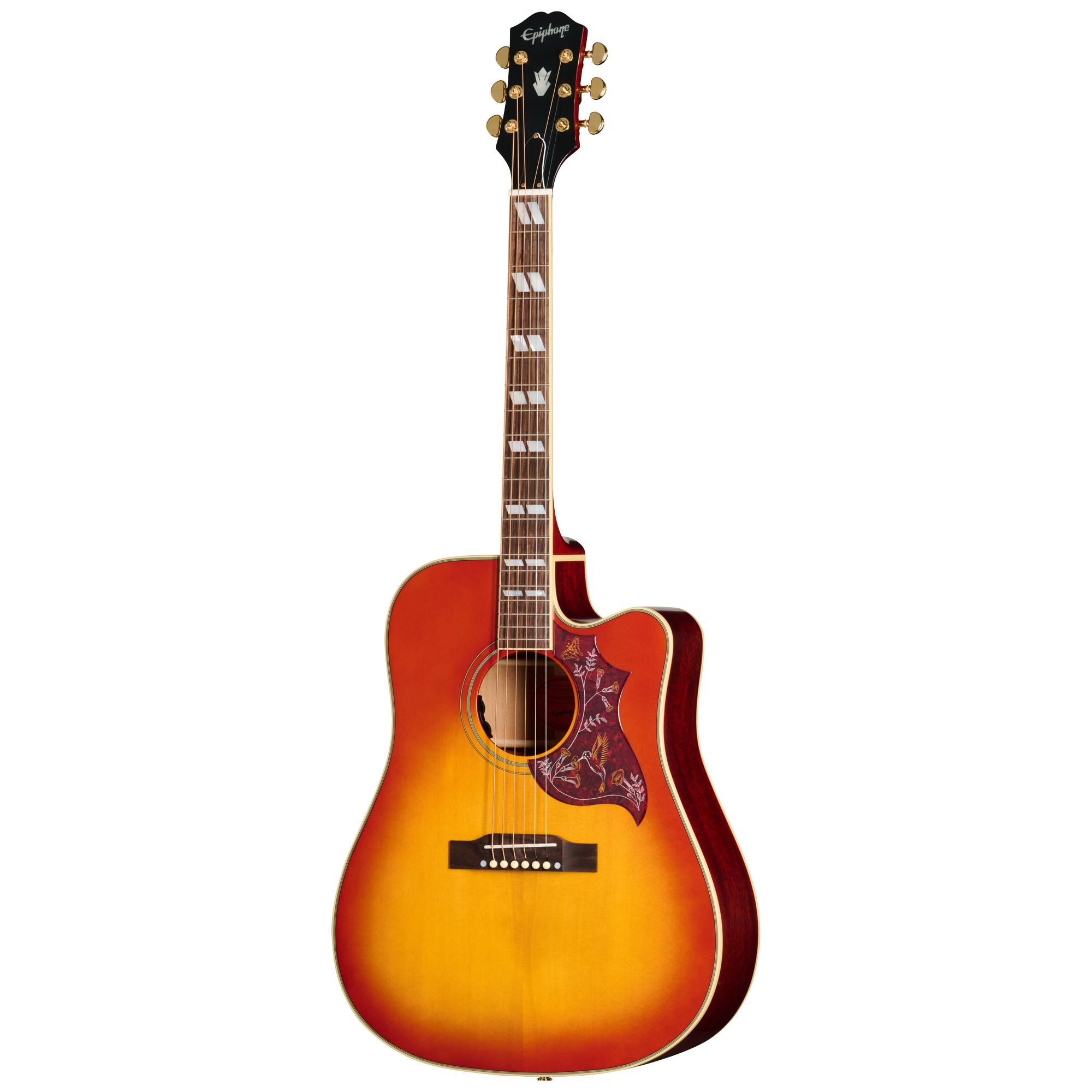 Epiphone Hummingbird Standard EC Elektro Akustik Gitar (Cherry Sunburst)