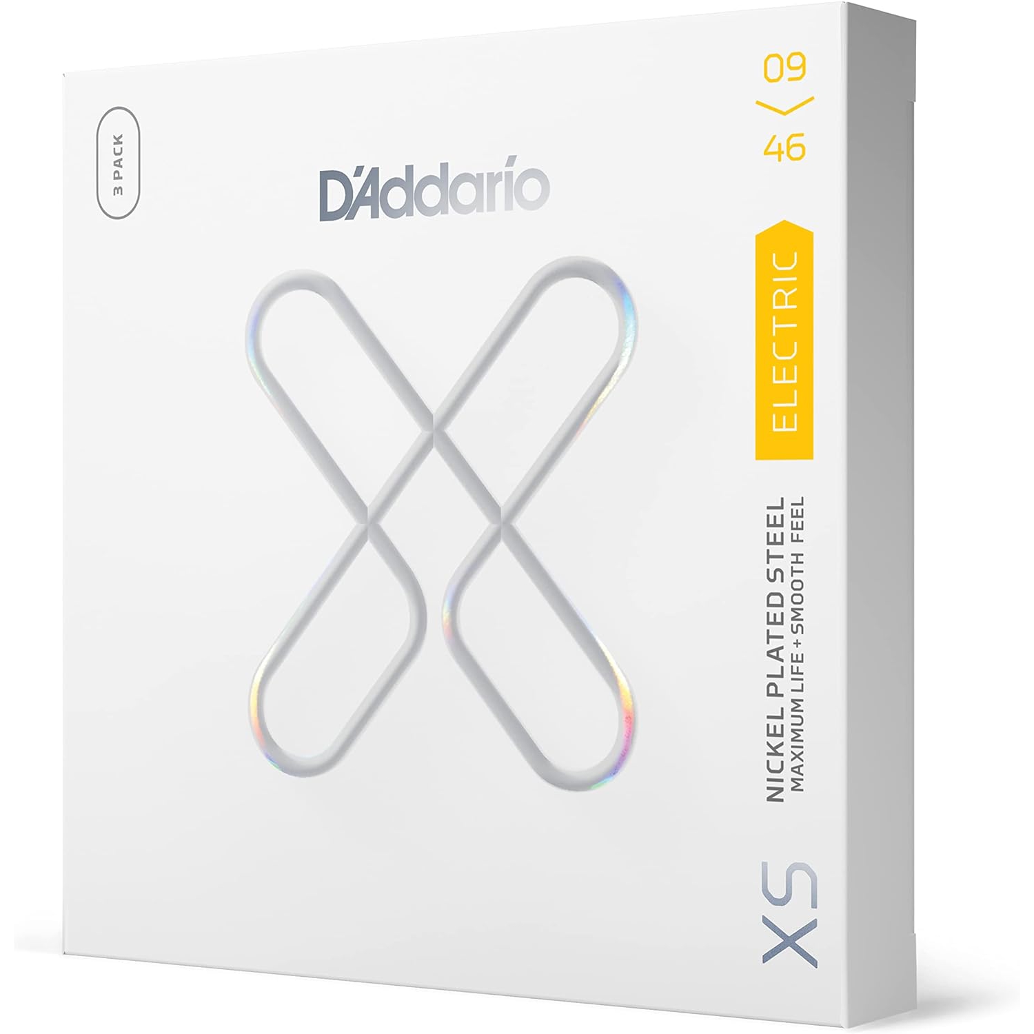 D'addario XSE0946-3P Nickel Plated Steel XS Lt/reg 3lü Paket Elektro Gitar Teli (09-46)