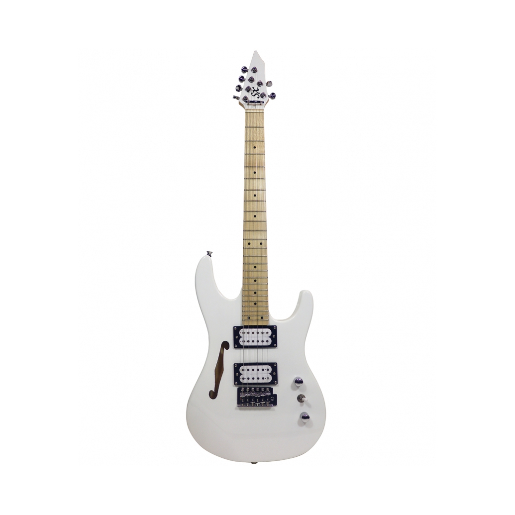 SX Se Electric Hallow Body Mini Elektro Gitar (Beyaz)