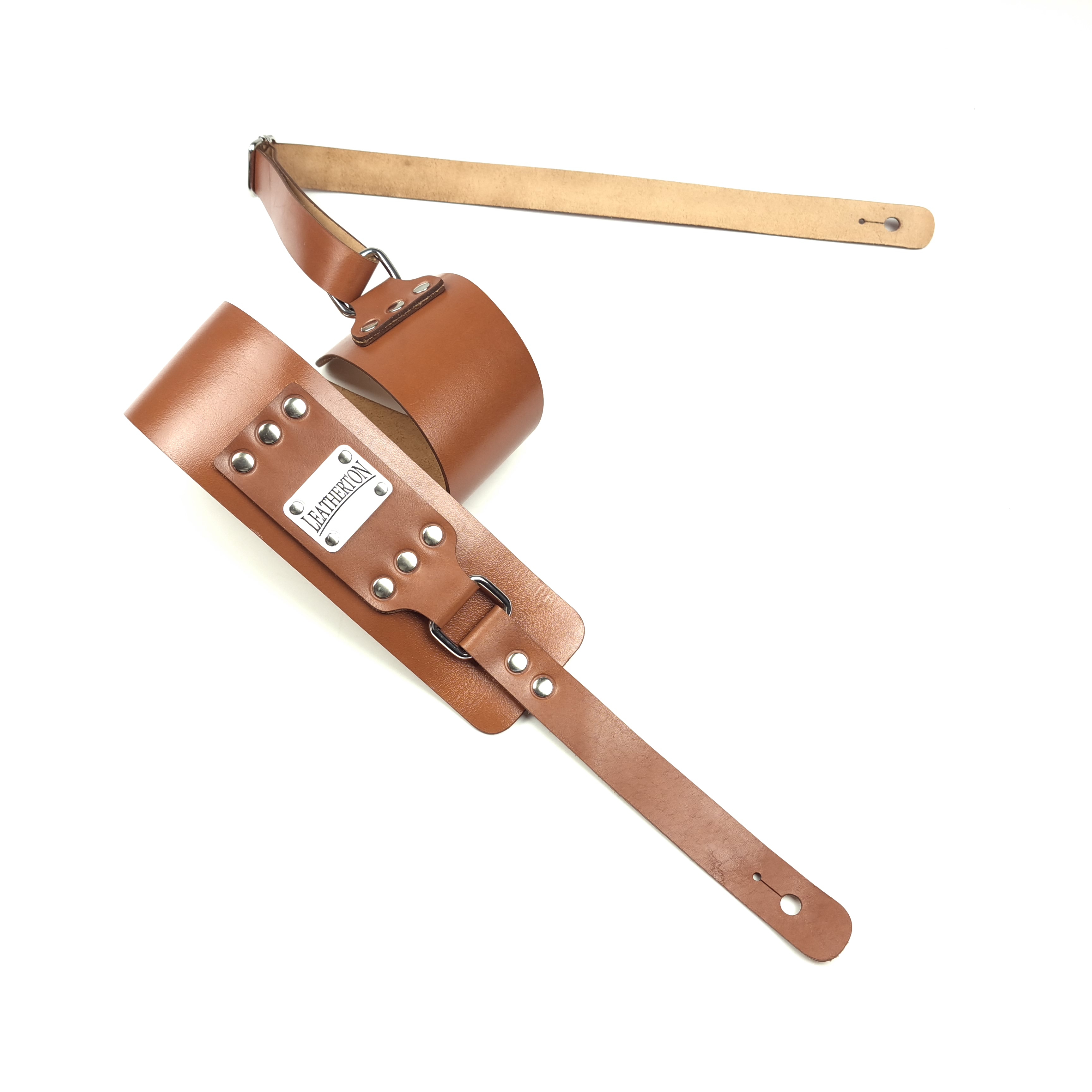 Leatherton LT Fastback Hakiki Deri Gitar Askısı (Camel)