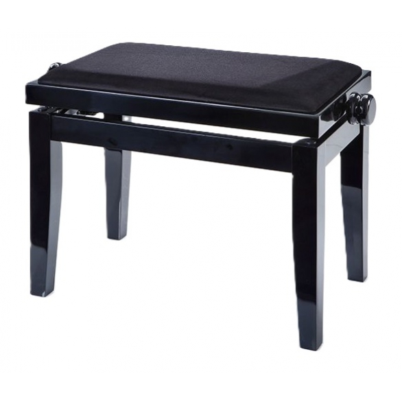 Discacciati Black Velvet Piyano Taburesi (Parlak Siyah)