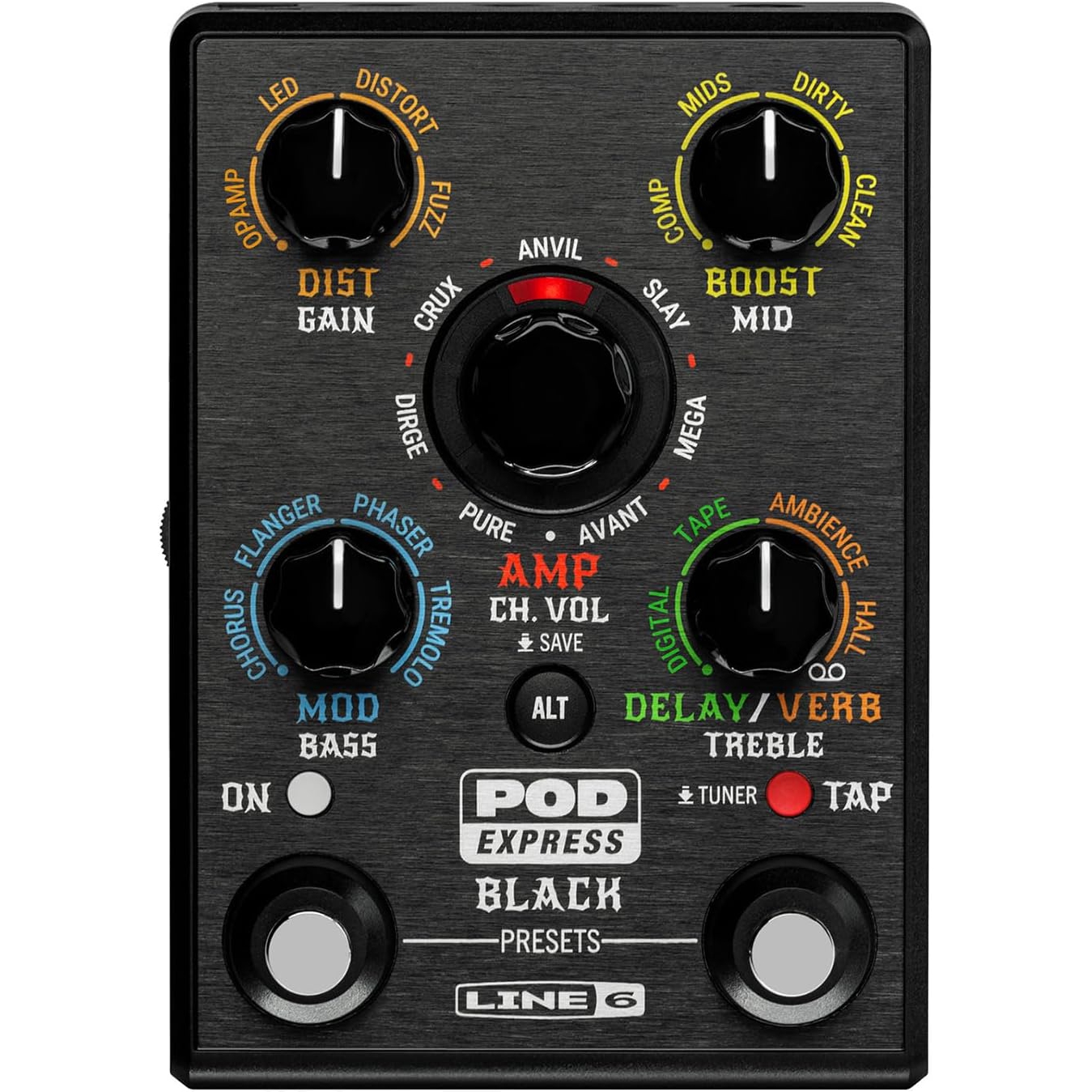 Line 6 POD Express Gitar Multi Efekt Pedalı (Siyah)