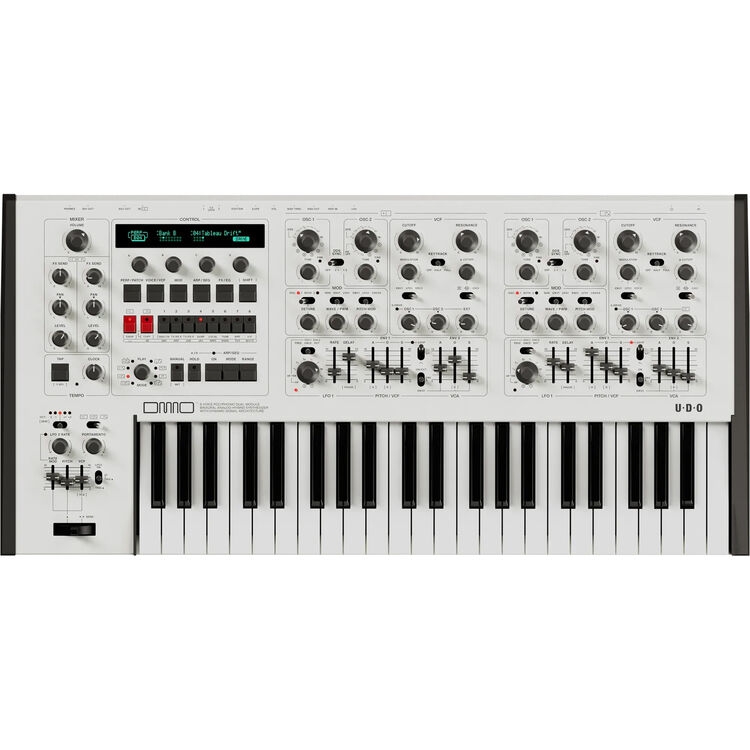 UDO Audio DMNO White 8 Voice Hybrid Synthesizer Hibrit Analog Synthesizer