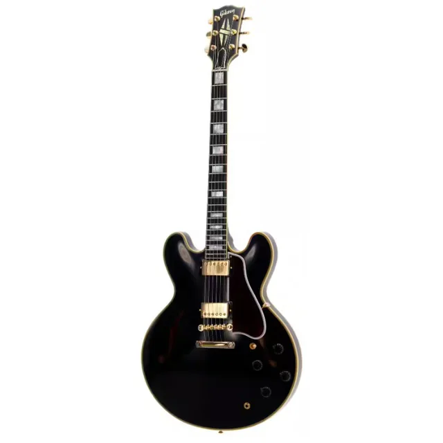 Gibson Custom 1959 ES-355 Reissue VOS Semi Hollow Elektro Akustik Gitar (Ebony)