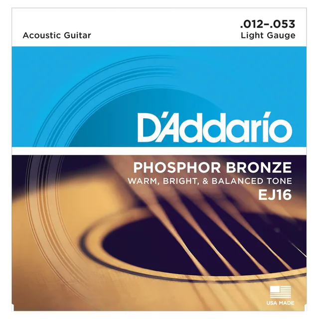 D'Addario EJ16 Phosphor Bronze Akustik Gitar Teli (12-53)