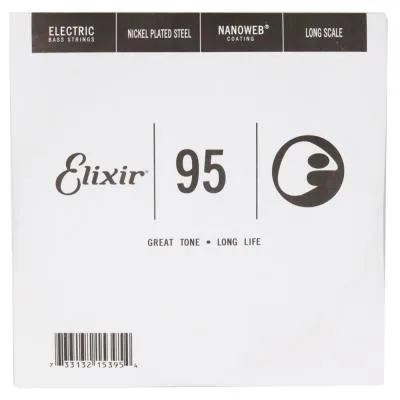 Elixir NANOWEB Coating Long Scale Tek Bas Gitar Teli (.095)