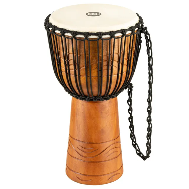 Meinl ADJ2-M+BAG African Style Rope Tuned Series Medium 10" Djembe (Brown)