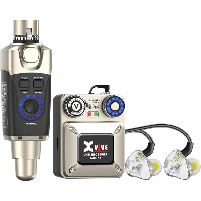 Xvive XV-U45T9 Kablosuz In-Ear Monitör Sistemi + Monitör Kulaklık içerikli Set