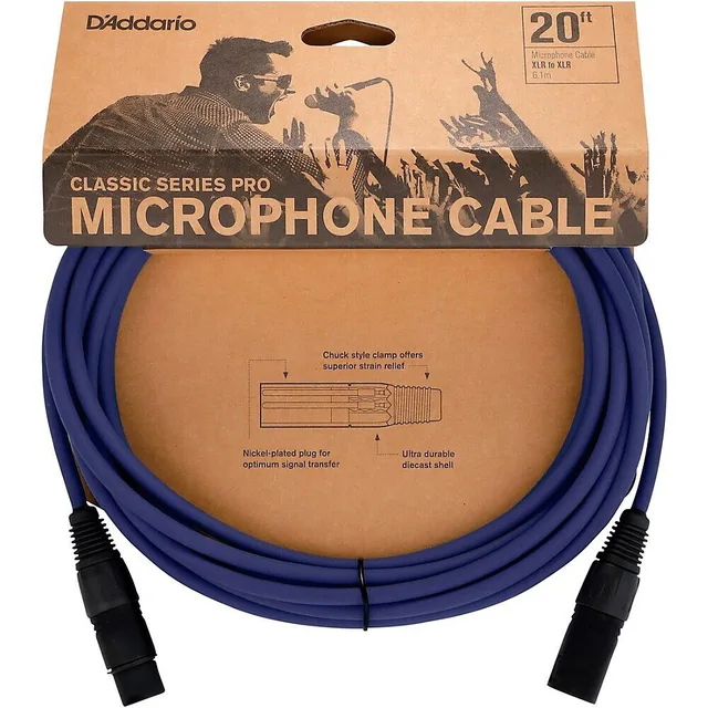 D'addario Classic Pro 6 Metre Mikrofon Kablosu (Lacivert)