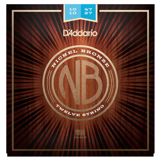D'Addario NB1047-12 Nikel Bronz 12 Telli Akustik Gitar Teli (1047-12)