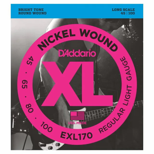 D'Addario EXL170 Long Scale Bas Gitar Teli (45-100)