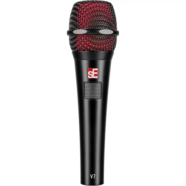 sE Electronics V7 PTT Supercardioid Talkback Dynamic Handheld Vokal Mikrofonu (Siyah)