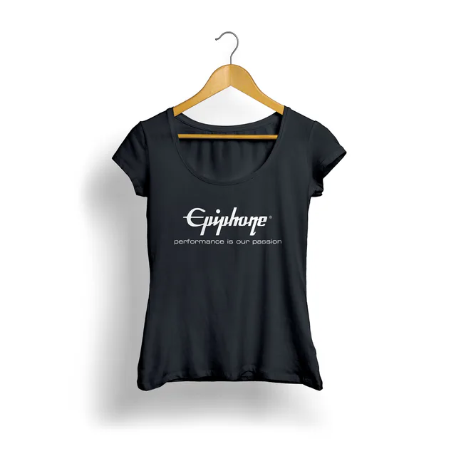 Epiphone Logo Kadın T-Shirt (Siyah)