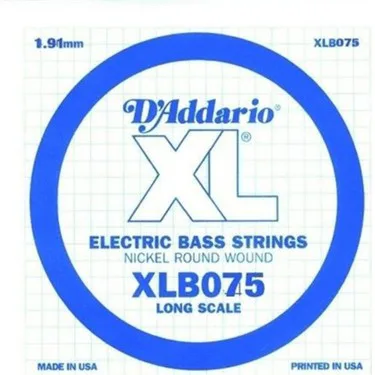 D'addario XLB075 Nickel Wound Long Scale Tek Bas Gitar Teli (.075)