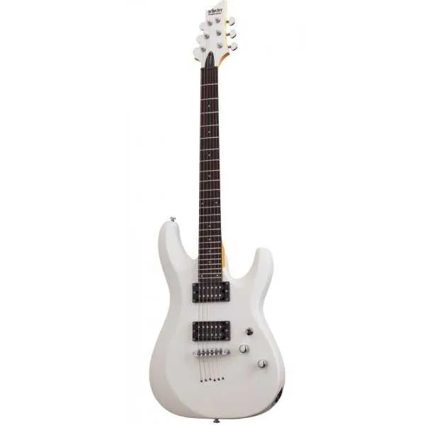Schecter C-6 Deluxe Elektro Gitar (Satin White)