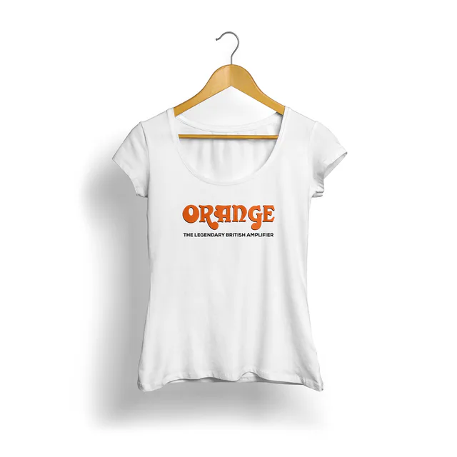 Orange Logo Kadın T-Shirt (Beyaz)