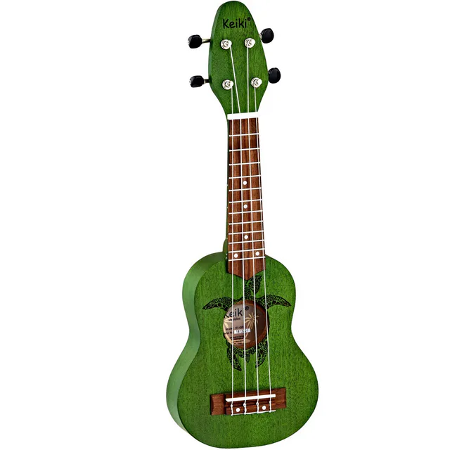 Ortega K1-GR Sopranino Ukulele (Keiki Turtle Forrest Green)