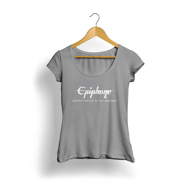 Epiphone Logo Kadın T-Shirt (Gri)