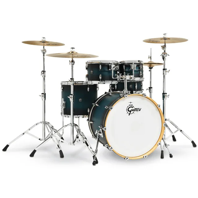 Gretsch Renown 5-Parça 22" Akustik Davul (Satin Antique Blue Burst)