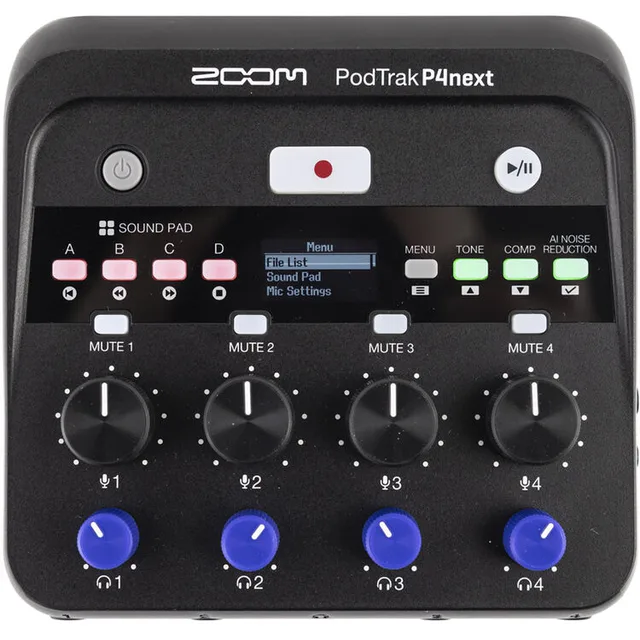 Zoom PodTrak P4next Taşınabilir Multitrack Podcast Kayıt Cihazı