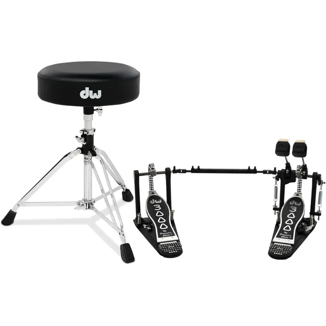 DW Drums 3000 Serisi 2 Parça Aksam Paketi (Double Kick Pedalı & Davul Taburesi)