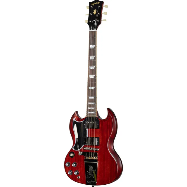 Epiphone IGC 1964 SG Standard Reissue Maestro Vibrola Solak Elektro Gitar (Cherry Red)