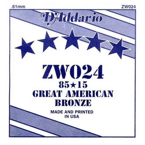D'Addario ZW024 Tek Akustik Gitar Teli (24)